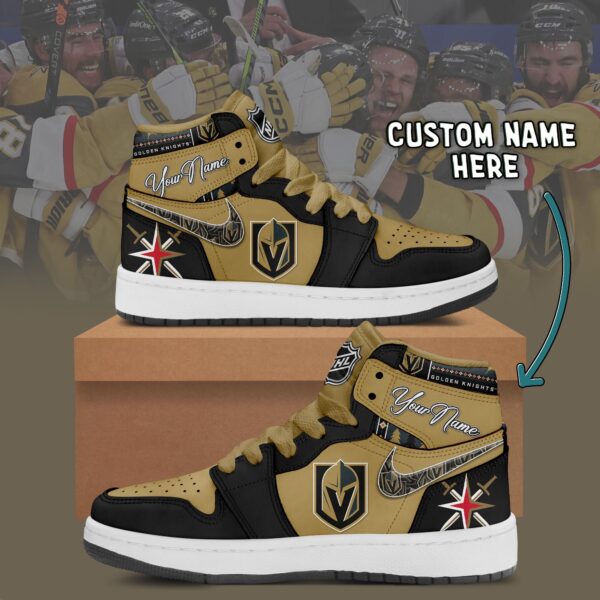 Tubopro Vegas Golden Knights AJ1 High Sneakers Shoes For Men And Women