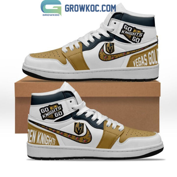 Tubopro Vegas Golden Knights AJ1 High Sneakers Shoes For Men And Women - Image 2