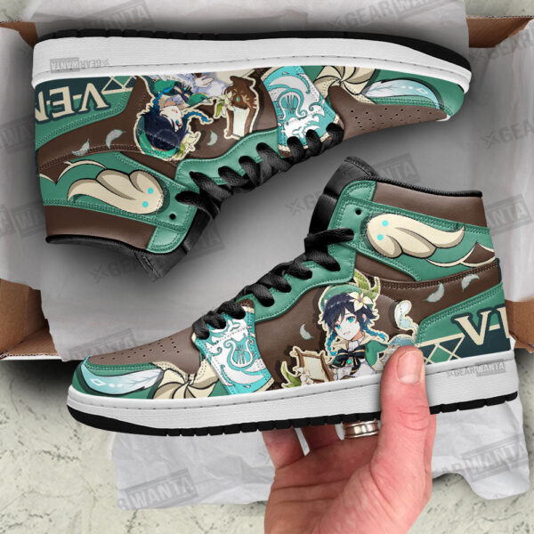 Tubopro Venti Genshin Impact AJ1 High Sneakers Shoes For Men And Women - Image 2