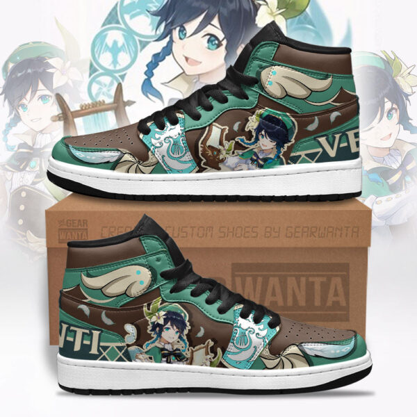 Tubopro Venti Genshin Impact AJ1 High Sneakers Shoes For Men And Women