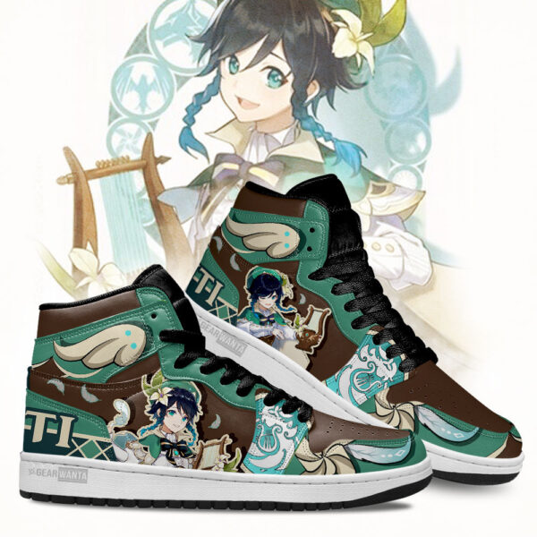 Tubopro Venti Genshin Impact AJ1 High Sneakers Shoes For Men And Women - Image 3