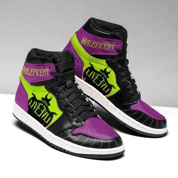 Tubopro Villian Maleficent Purple Green AJ1 High Sneakers Shoes For Men And Women