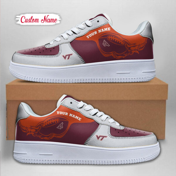 Tubopro Virginia Tech Hokies NCAA Air Low-Top Sneakers Shoes For Men And Women - Image 2