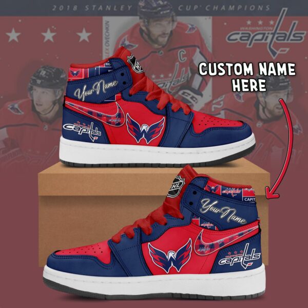 Tubopro Washington Capitals AJ1 High Sneakers Shoes For Men And Women