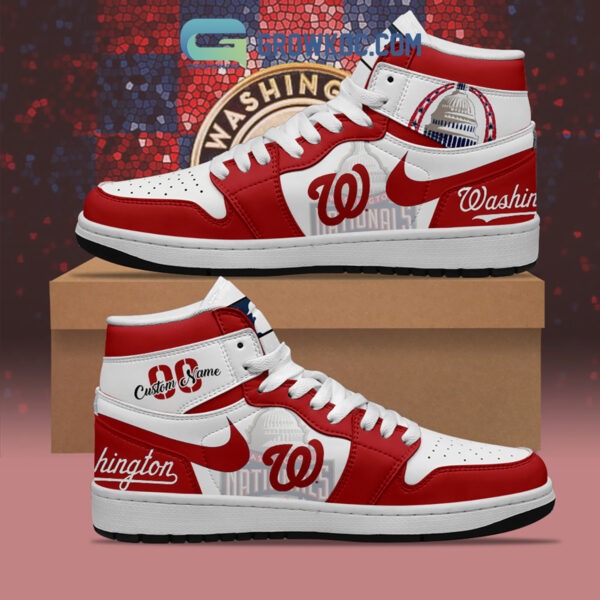 Tubopro Washington Nationals AJ1 High Sneakers Shoes For Men And Women