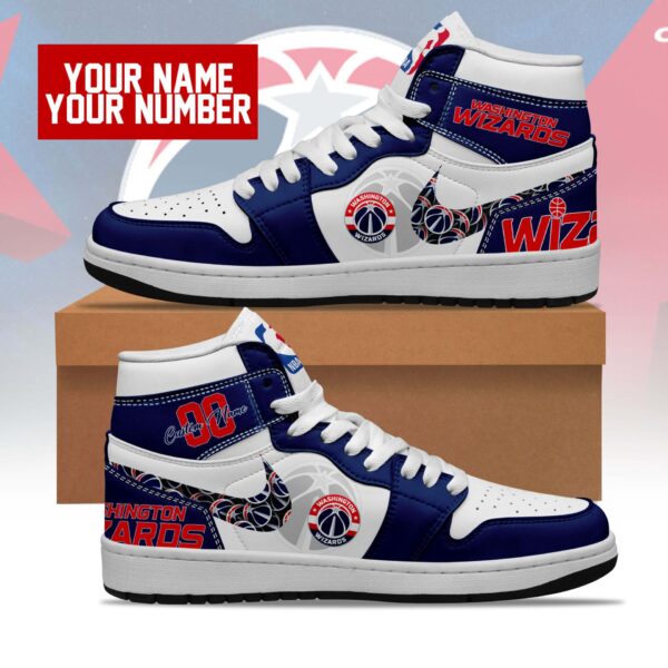 Tubopro Washington Wizards AJ1 High Sneakers Shoes For Men And Women - Image 2