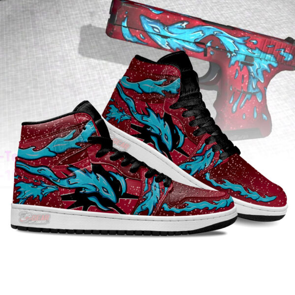 Tubopro Water Elemental Counter Strike Skins AJ1 High Sneakers Shoes For Men And Women - Image 3