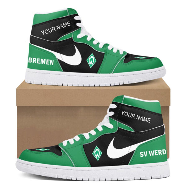 Tubopro Werder Bremen AJ1 High Sneakers Shoes For Men And Women - Image 2