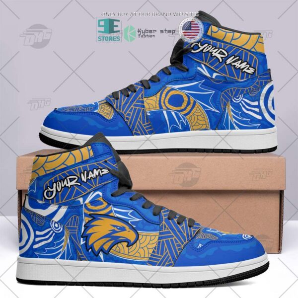 Tubopro West Coast Eagles AFL AJ1 High Sneakers Shoes For Men And Women