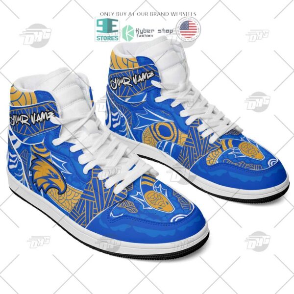 Tubopro West Coast Eagles AFL AJ1 High Sneakers Shoes For Men And Women - Image 3