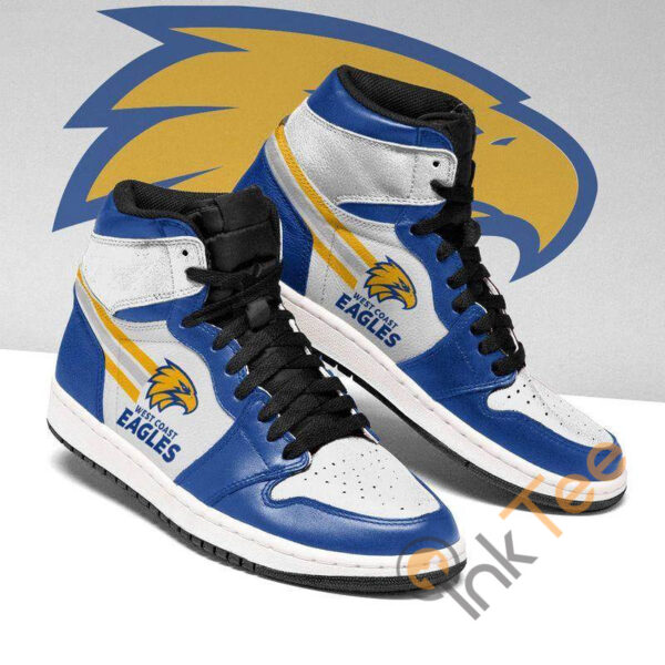 Tubopro West Coast Eagles AFL AJ1 High Sneakers Shoes For Men And Women