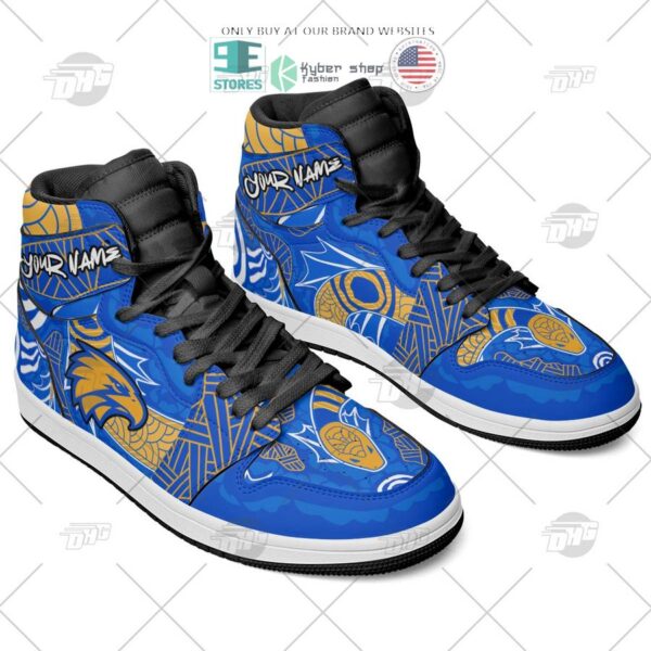 Tubopro West Coast Eagles AFL AJ1 High Sneakers Shoes For Men And Women - Image 2