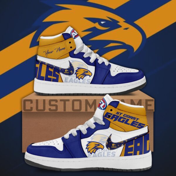 Tubopro West Coast Eagles AJ1 High Sneakers Shoes For Men And Women