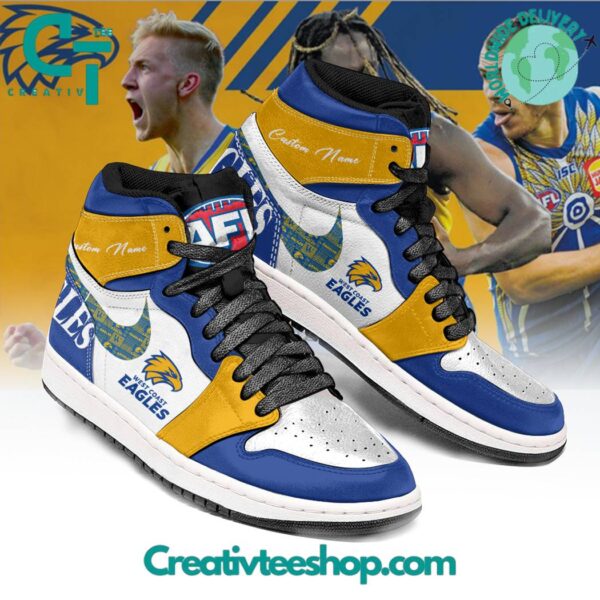 Tubopro West Coast Eagles AJ1 High Sneakers Shoes For Men And Women - Image 2
