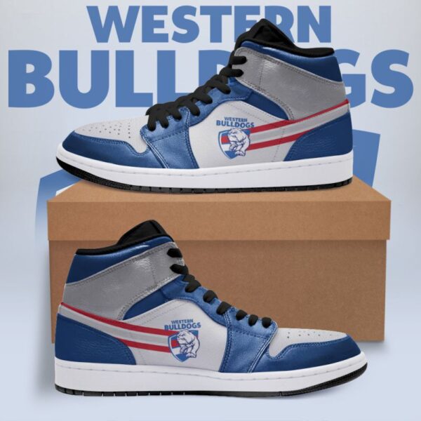 Tubopro Western Bulldogs AFL AJ1 High Sneakers Shoes For Men And Women - Image 2
