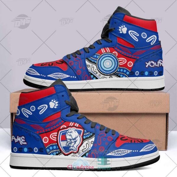 Tubopro Western Bulldogs AFL AJ1 High Sneakers Shoes For Men And Women