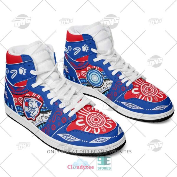 Tubopro Western Bulldogs AFL AJ1 High Sneakers Shoes For Men And Women - Image 3