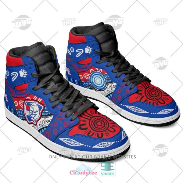 Tubopro Western Bulldogs AFL AJ1 High Sneakers Shoes For Men And Women - Image 2