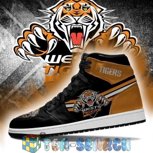 Tubopro Wests Tigers NRL AJ1 High Sneakers Shoes For Men And Women - Image 2