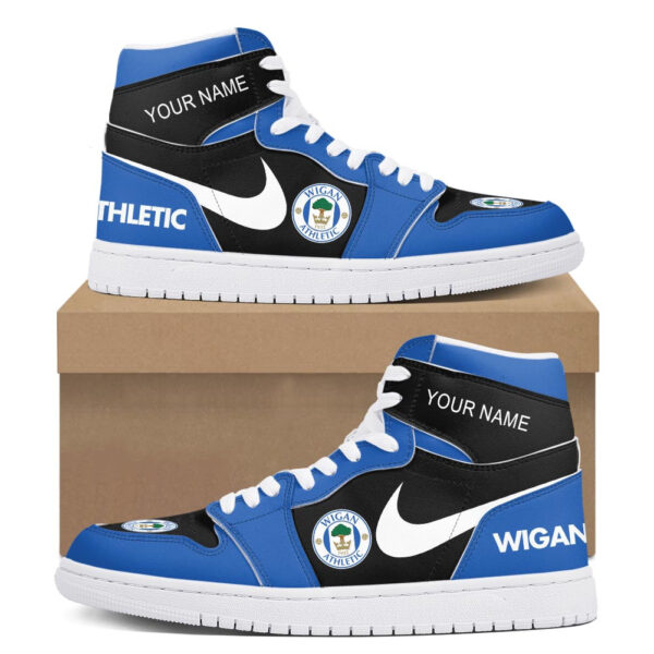 Tubopro Wigan Athletic AJ1 High Sneakers Shoes For Men And Women - Image 2
