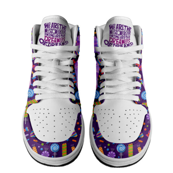 Tubopro Willy Wonka AJ1 High Sneakers Shoes For Men And Women - Image 2