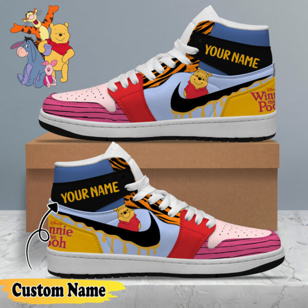 Tubopro Winnie The Pooh AJ1 High Sneakers Shoes For Men And Women