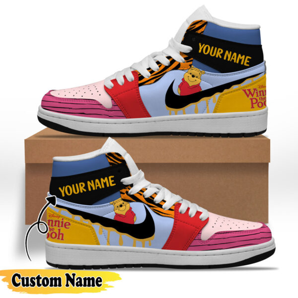 Tubopro Winnie The Pooh AJ1 High Sneakers Shoes For Men And Women - Image 2