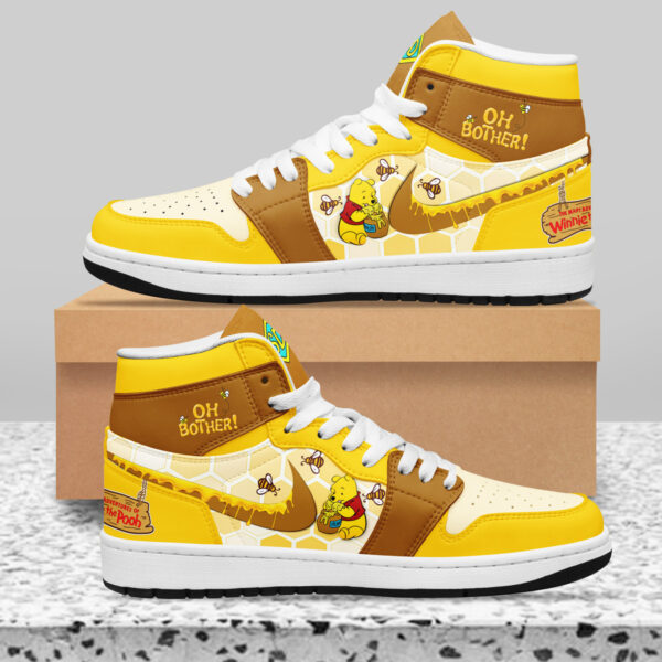 Tubopro Winnie the Pooh AJ1 High Sneakers Shoes For Men And Women - Image 2