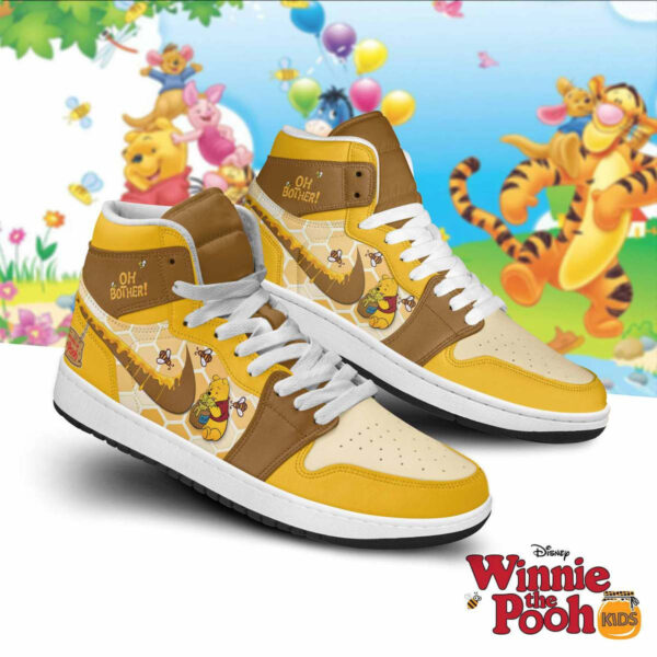 Tubopro Winnie the Pooh AJ1 High Sneakers Shoes For Men And Women