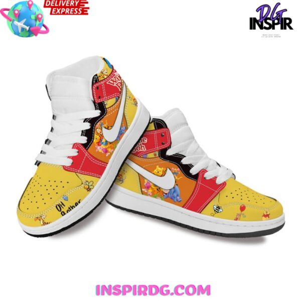 Tubopro Winnie the Pooh AJ1 High Sneakers Shoes For Men And Women - Image 3