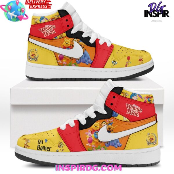 Tubopro Winnie the Pooh AJ1 High Sneakers Shoes For Men And Women - Image 2