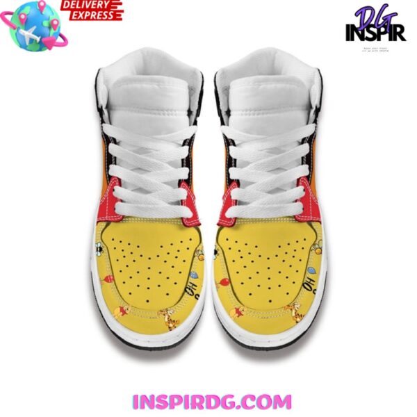 Tubopro Winnie the Pooh AJ1 High Sneakers Shoes For Men And Women - Image 4