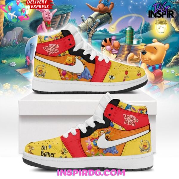 Tubopro Winnie the Pooh AJ1 High Sneakers Shoes For Men And Women