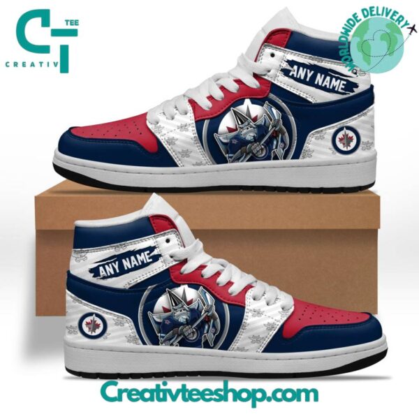 Tubopro Winnipeg Jets AJ1 High Sneakers Shoes For Men And Women