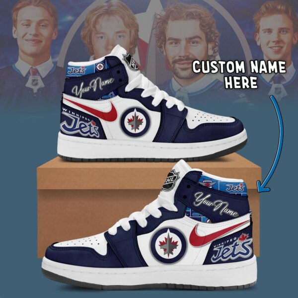 Tubopro Winnipeg Jets AJ1 High Sneakers Shoes For Men And Women
