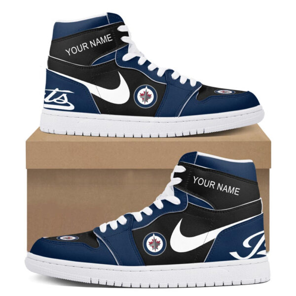 Tubopro Winnipeg Jets AJ1 High Sneakers Shoes For Men And Women - Image 2