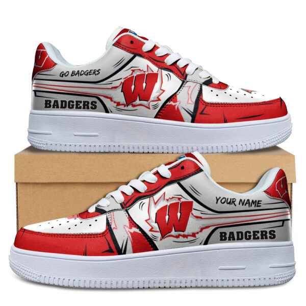 Tubopro Wisconsin Badgers Air Low-Top Sneakers Shoes For Men And Women