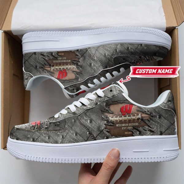 Tubopro Wisconsin Badgers Air Low-Top Sneakers Shoes For Men And Women