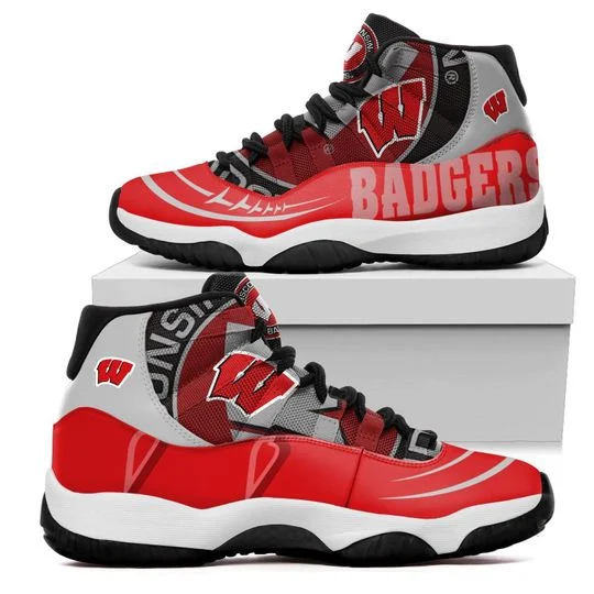 Tubopro Wisconsin Badgers AJ13 Sneakers Shoes For Men And Women