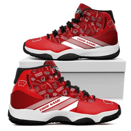 Tubopro Wisconsin Badgers AJ13 Sneakers Shoes For Men And Women