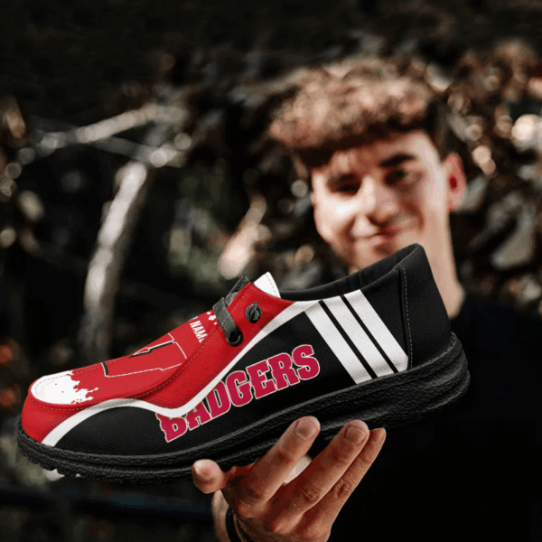 Tubopro Wisconsin Badgers Hey Dude Shoes For Men And Women - Image 4