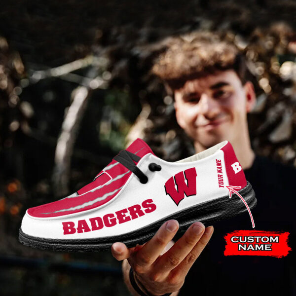 Tubopro Wisconsin Badgers Hey Dude Shoes For Men And Women - Image 4