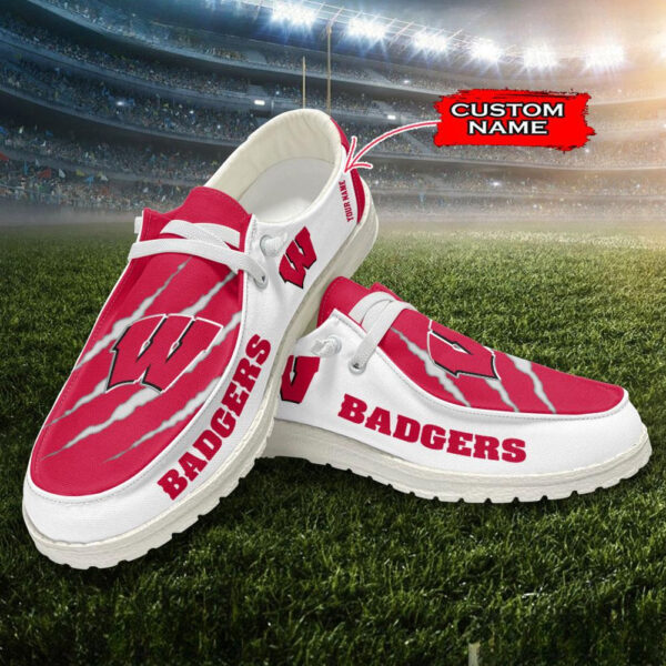 Tubopro Wisconsin Badgers Hey Dude Shoes For Men And Women