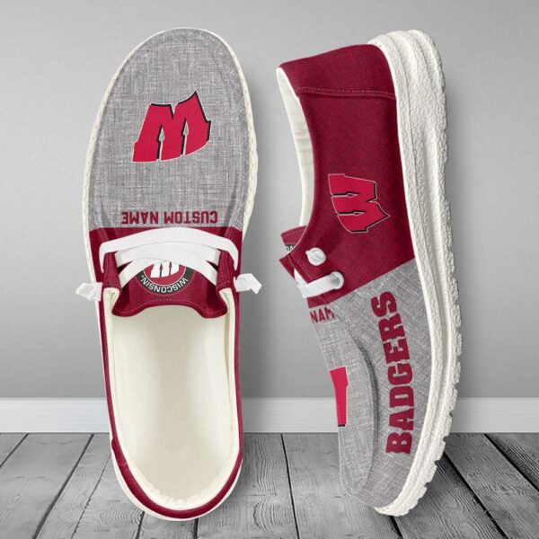 Tubopro Wisconsin Badgers Hey Dude Shoes For Men And Women - Image 6