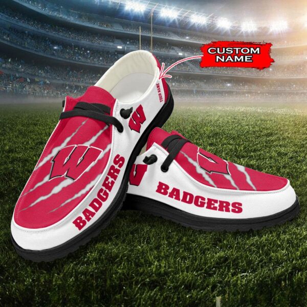 Tubopro Wisconsin Badgers Hey Dude Shoes For Men And Women - Image 2
