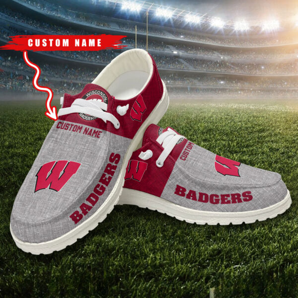Tubopro Wisconsin Badgers Hey Dude Shoes For Men And Women - Image 2