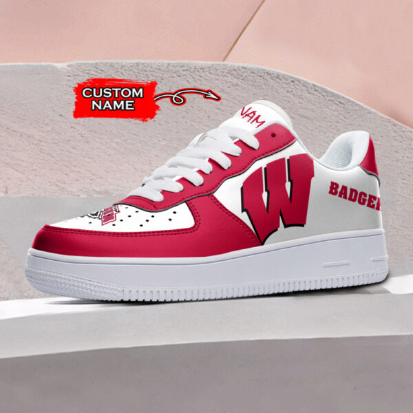 Tubopro Wisconsin Badgers NCAA Air Low-Top Sneakers Shoes For Men And Women - Image 2