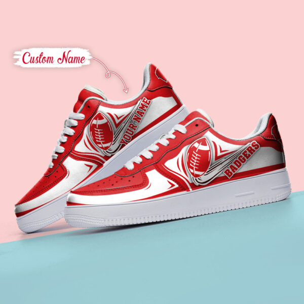 Tubopro Wisconsin Badgers NCAA Air Low-Top Sneakers Shoes For Men And Women - Image 4