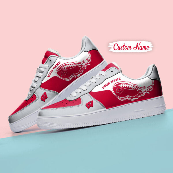 Tubopro Wisconsin Badgers NCAA Air Low-Top Sneakers Shoes For Men And Women - Image 4