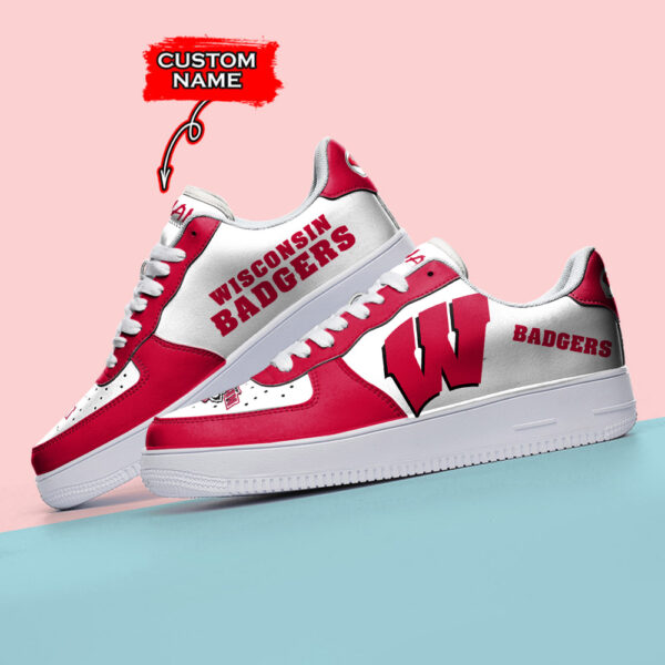 Tubopro Wisconsin Badgers NCAA Air Low-Top Sneakers Shoes For Men And Women - Image 3
